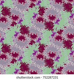 Autumn colored seamless pattern with leaves for texture or background.