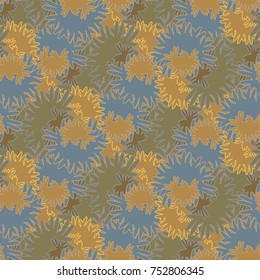 Autumn colored seamless pattern with leaves for texture or background.