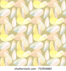 Autumn colored seamless pattern with leaves for texture or background.