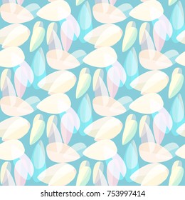 Autumn colored seamless pattern with leaves for texture or background.