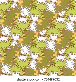 Autumn colored seamless pattern with leaves for texture or background.