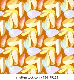 Autumn colored seamless pattern with leaves for texture or background.