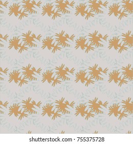 Autumn colored seamless pattern with leaves for texture or background.