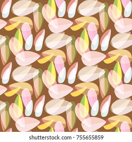 Autumn colored seamless pattern with leaves for texture or background.