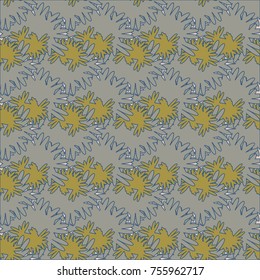 Autumn colored seamless pattern with leaves for texture or background.