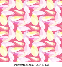Autumn colored seamless pattern with leaves for texture or background.