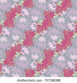 Autumn colored seamless pattern with leaves for texture or background.