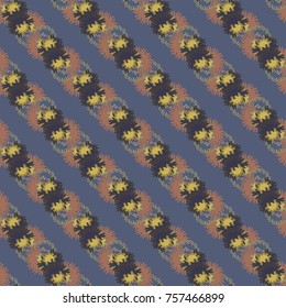 Autumn colored seamless pattern with leaves for texture or background.
