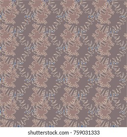 Autumn colored seamless pattern with leaves for texture or background.
