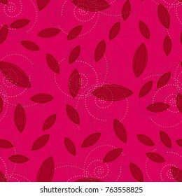 Autumn colored seamless pattern with leaves for texture or background.