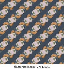 Autumn colored seamless pattern with leaves for texture or background.
