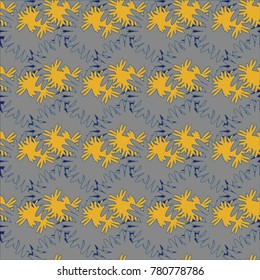 Autumn colored seamless pattern with leaves for texture or background.