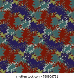 Autumn colored seamless pattern with leaves for texture or background.