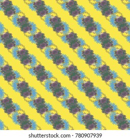 Autumn colored seamless pattern with leaves for texture or background.