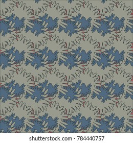 Autumn colored seamless pattern with leaves for texture or background.