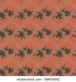 Autumn colored seamless pattern with leaves for texture or background.