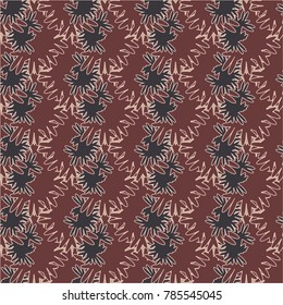 Autumn colored seamless pattern with leaves for texture or background.