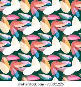 Autumn colored seamless pattern with leaves for texture or background.