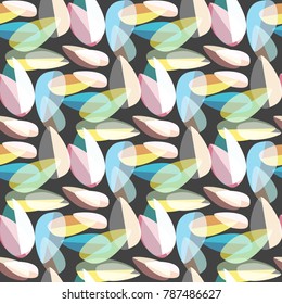 Autumn colored seamless pattern with leaves for texture or background.