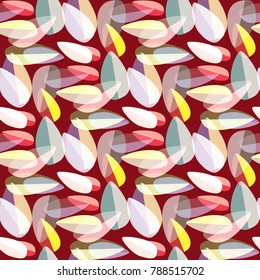 Autumn colored seamless pattern with leaves for texture or background.