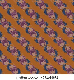 Autumn colored seamless pattern with leaves for texture or background.