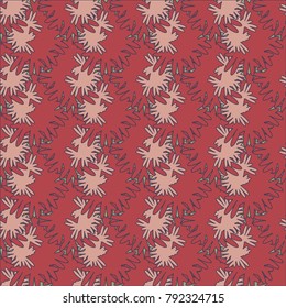 Autumn colored seamless pattern with leaves for texture or background.