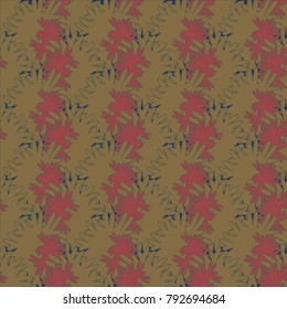 Autumn colored seamless pattern with leaves for texture or background.