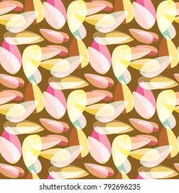 Autumn colored seamless pattern with leaves for texture or background.
