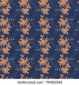 Autumn colored seamless pattern with leaves for texture or background.