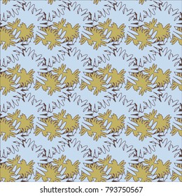 Autumn colored seamless pattern with leaves for texture or background.