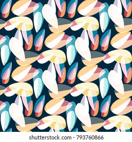 Autumn colored seamless pattern with leaves for texture or background.