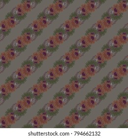 Autumn colored seamless pattern with leaves for texture or background.