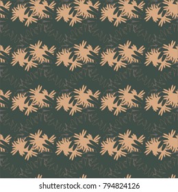 Autumn colored seamless pattern with leaves for texture or background.