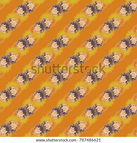 Autumn colored seamless pattern with leaves for texture or background.
