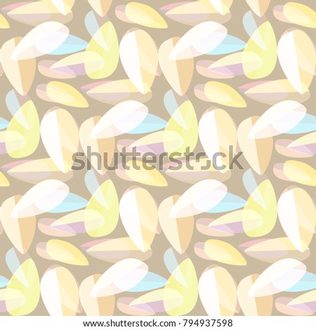 Autumn colored seamless pattern with leaves for texture or background.