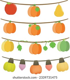 Autumn colorfil decorative lights set  