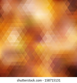 Autumn colorful background made of triangles. Square composition with geometric shapes. EPS10