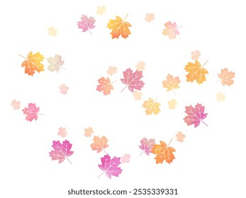 Autumn colorful maple leaf background illustration