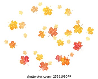 Autumn colorful maple leaf background illustration