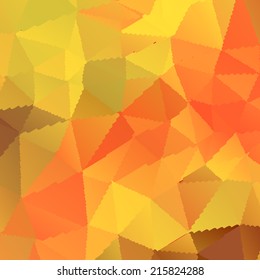 Autumn colorful mosaic banner. Colorful triangle background. 