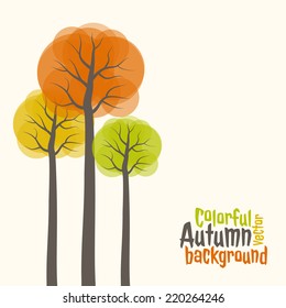Autumn colorful trees