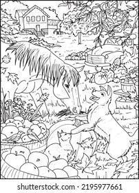 Autumn coloring pages for adults