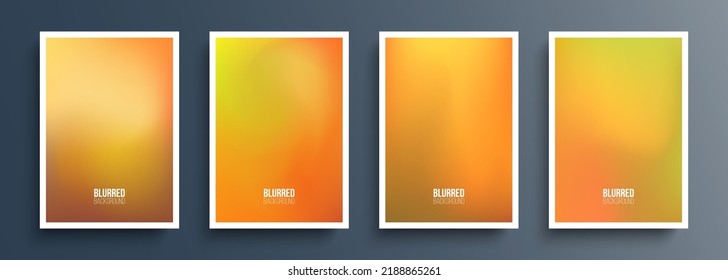 Autumn colors blurred backgrounds and soft color gradient for your fall season creative graphic design  Vector illustration 