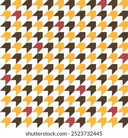 autumn colors hounds tooth seamless pattern, thanksgiving or halloween vector background