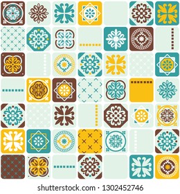 Autumn colour tile pattern