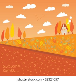 autumn comes background