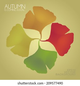Autumn is Coming... - Background with Leaves