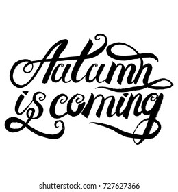 Autumn is coming. Hand drawn creative 