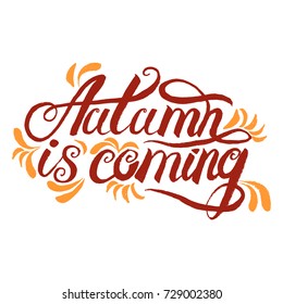 Autumn is coming. Hand drawn creative 