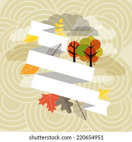 Autumn is coming. Illustration concept